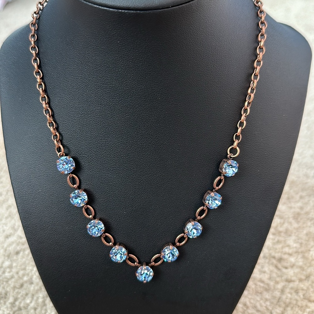 Boutique Swarovski crystal necklace and lever back earrings